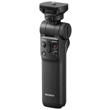 Sony Vlogger Kit ACCVC1 Including GP-VPT2BT Shooting Grip and Tripod with Bluetooth Wireless Remote Commander Bundle with Sony 64GB SDXC Memory Card + GBX Battery and Charger Compatible with NP-BX1