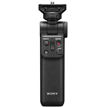 Sony Vlogger Kit ACCVC1 Including GP-VPT2BT Shooting Grip and Tripod with Bluetooth Wireless Remote Commander Bundle with Sony 64GB SDXC Memory Card + GBX Battery and Charger Compatible with NP-BX1