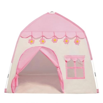 TTLOJ Kids Gift Play Tent with Small Lights, Princess Crown & Wand, for Girls Boys, Princess Playhou...