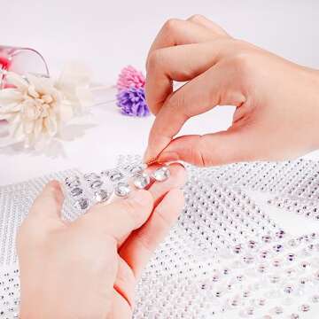 2210 Clear Rhinestone Stickers for Craft & Beauty