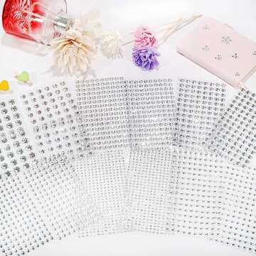 2210 Clear Rhinestone Stickers for Craft & Beauty
