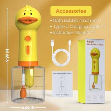 Electric Dog Shampoo Dispenser Dog Shampoo Sprayer Duck Shampoo Foamer for Pet, Foaming Soap Dispenser for Bathtub, Kitchen Sink Cleaning