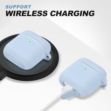 Woyinger Silicone AirPods Case with Cleaner Kit Sky Blue