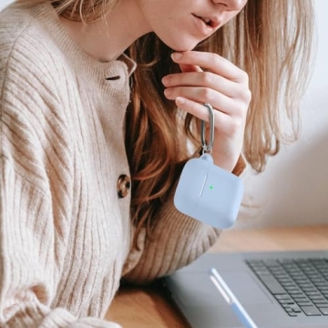 Woyinger Silicone AirPods Case with Cleaner Kit Sky Blue