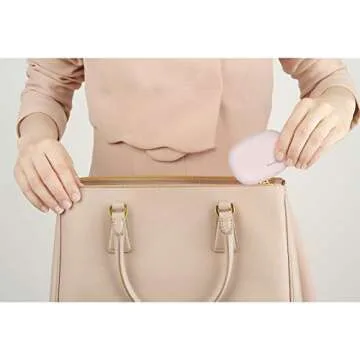 NewWay Mini Toothbrush Cover Rechargeable Travel Toothbrush Case with Holder for Houshold and Traving or Business Trip Pink