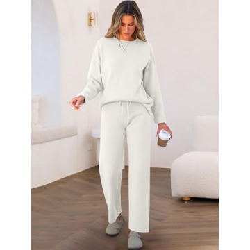 Caracilia Women's Cozy Striped Sweater Lounge Set 2024