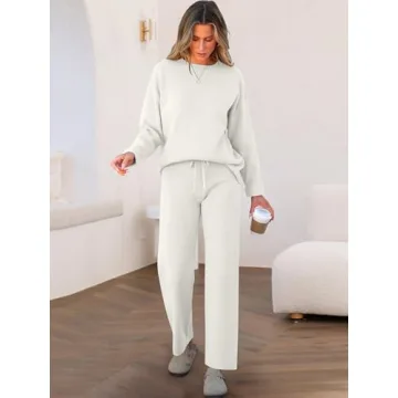 Caracilia Women's Cozy Striped Sweater Lounge Set 2024