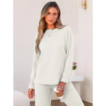 Caracilia Women's Cozy Striped Sweater Lounge Set 2024