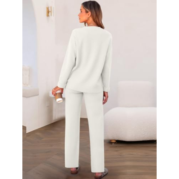 Caracilia Women's Cozy Striped Sweater Lounge Set 2024