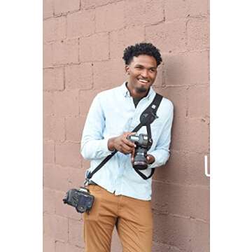 BLACKRAPID Hybrid Breathe Camera Sling, Original Camera Sling Design, Strap for 1 or 2 DSLR, SLR and Mirrorless Cameras