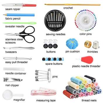 Marcoon Sewing KIT, DIY Sewing Supplies with Sewing Accessories, Portable Mini Sewing Kit for Beginn...