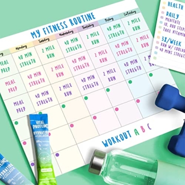 M.C. Squares Dry Erase Monthly Calendar | Erasable White Board Cling to Stainless Steel Fridge, Glass Window, Mirror, Cabinets | Home, Office, School | with Wet Erase Marker | 13.5” x 12” | USA Made