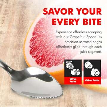 Chef Craft Grapefruit Spoons Set Perfect for Breakfast