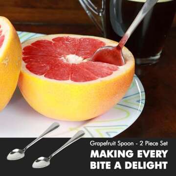 Chef Craft Grapefruit Spoons Set Perfect for Breakfast