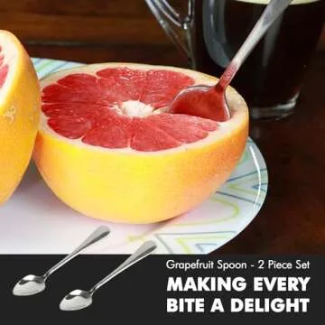 Chef Craft Grapefruit Spoons Set Perfect for Breakfast