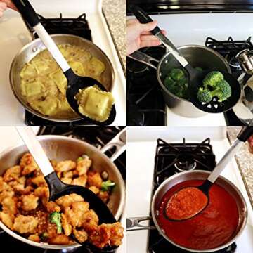 Culinary Couture 6-Piece Stainless Steel & Silicone Kitchen Utensils Set, Silicone Cooking Utensils, Heat Resistant Kitchen Cooking Utensils Set, Pink