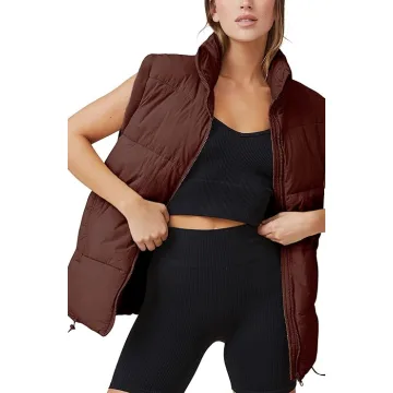 Yeokou Womens Zip Up Puffer Vest