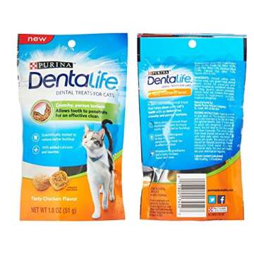 Purina Dentalife Dental Treats for Cats Bundle; Savory Salmon and Tasty Chicken