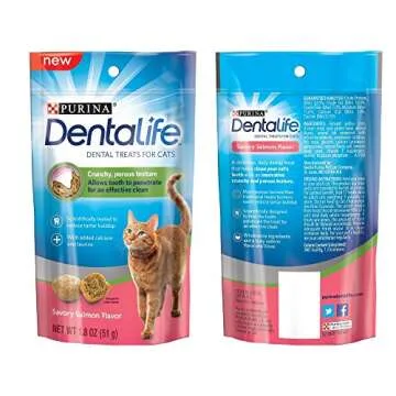Purina Dentalife Dental Treats for Cats Bundle; Savory Salmon and Tasty Chicken