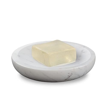 WORHE Marble Soap Dish - Elegant Handcrafted Bathroom Accessory