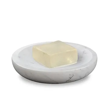 WORHE Marble Soap Dish - Elegant Handcrafted Bathroom Accessory