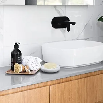 WORHE Marble Soap Dish - Elegant Bathroom Accessory