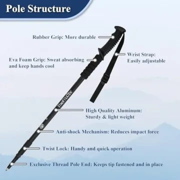 Ultralight Anti-Shock Nordic Walking Poles for Hiking & Trekking