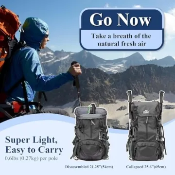 Ultralight Anti-Shock Nordic Walking Poles for Hiking & Trekking