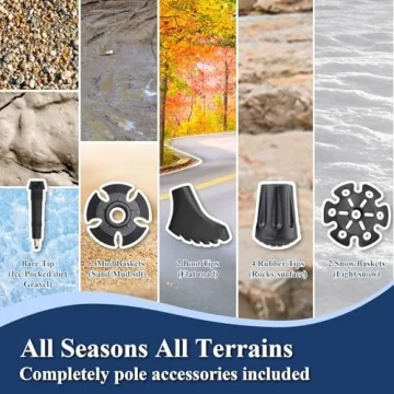 Ultralight Anti-Shock Nordic Walking Poles for Hiking & Trekking