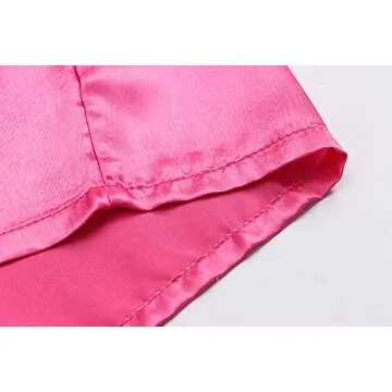 Old-to-new Women Bathrobe Lightweight Kimono Soft Robe Bride Bridesmaid Sleepwear Spa Robe Bridal Party Wedding Gifts, Rose Large