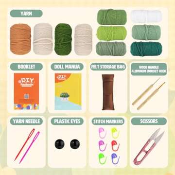 Tokidaring Crochet Kit for Beginners - Crochet Starter Kit with Step-by-Step Video Tutorials, DIY Coasters Beginner Crochet Kits for Adults Kids, Easy Complete Knitting Kit Supplies (6PCS)