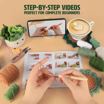 Beginner Crochet Kit with Tutorials for All Ages
