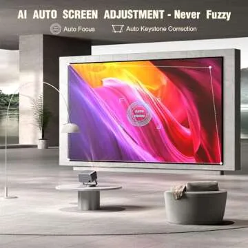 [Netflix Officially & AI Auto Focus] VOPLLS 4K Projector with WiFi and Bluetooth, 3D Dolby Audio & A...