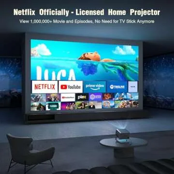 VOPLLS Smart Projector with Netflix and AI Auto Focus