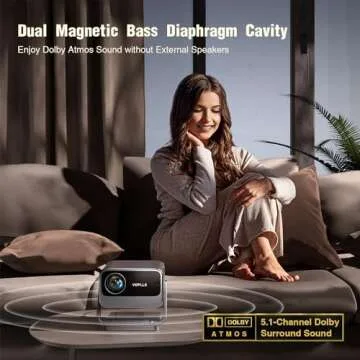 VOPLLS Smart Projector with Netflix and AI Auto Focus