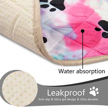 SPXTEX Dog Crate Pads Dog Pee Pads Rugs Washable Dog Pads, Non Slip Puppy Pee Pads for Small Dogs, W...