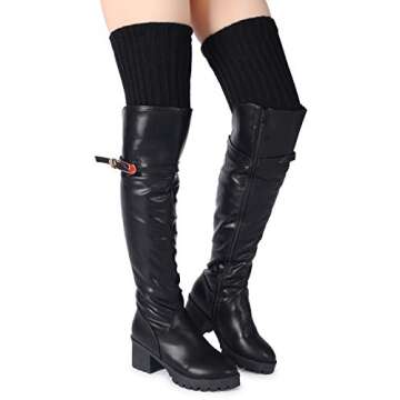 Pareberry Women's Winter Over Knee High Footless Socks