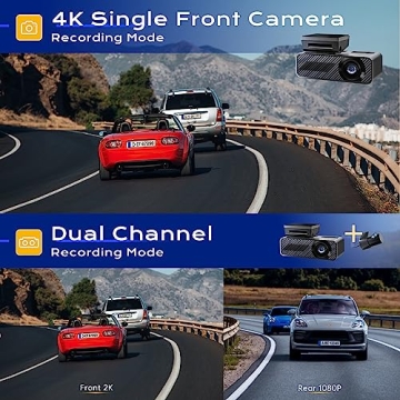 Pelsee Dash Cam with 4K Front and 2K Dual Recording