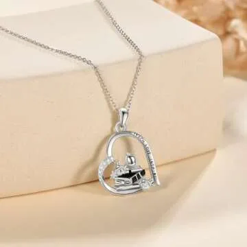 YAFEINI Teacher Necklace - Sterling Silver Heart Pendant Jewelry for Women