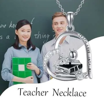 YAFEINI 925 Sterling Silver Teacher Necklace