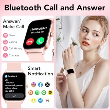 Smart Watch for Men Women with Bluetooth and Health Tracker
