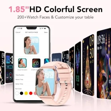 Smart Watch for Men Women with Bluetooth and Health Tracker