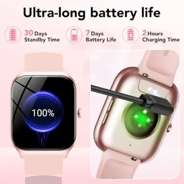 Smart Watch for Men Women with Bluetooth and Health Tracker