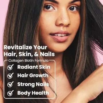 Sanar Naturals Biotin Collagen Pills - Hair Skin and Nails Vitamins, Boost Hair Growth - Hydrolyzed Collagen Peptides for Women & Men, Biotin Supplement with Vitamin C, 150 Capsules