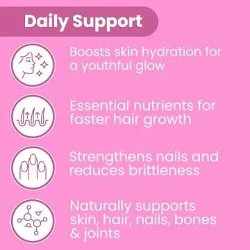 Sanar Naturals Biotin Collagen Pills - Hair Skin and Nails Vitamins, Boost Hair Growth - Hydrolyzed Collagen Peptides for Women & Men, Biotin Supplement with Vitamin C, 150 Capsules