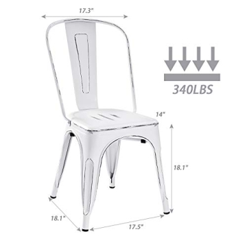 Devoko Distressed Blue Metal Indoor-Outdoor Chair Set