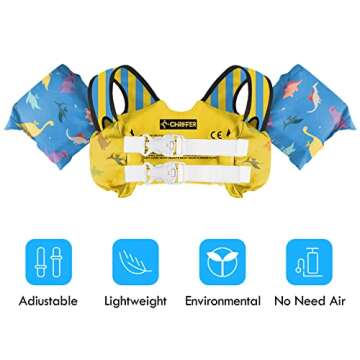 Chriffer Kids Swim Vest Life Jacket for 22-66 Pounds Boys and Girls, Toddler Floaties with Shoulder ...
