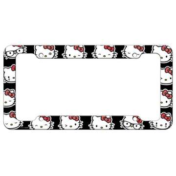Chroma Graphics 42558 Hello Kitty Emoji Heads Plastic Frame, 12.5x6.25x0.2, Black/White/Red