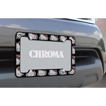 Chroma Graphics 42558 Hello Kitty Emoji Heads Plastic Frame, 12.5x6.25x0.2, Black/White/Red