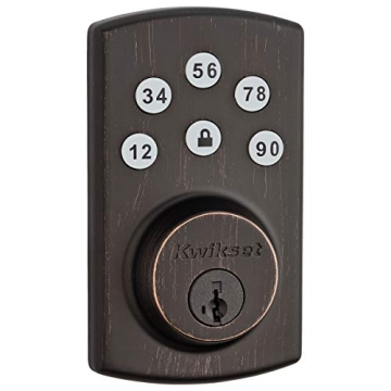 Kwikset Powerbolt 907 Keyless Entry Deadbolt Electronic Door Lock, 6 Button Keypad, Auto Locking, wi...